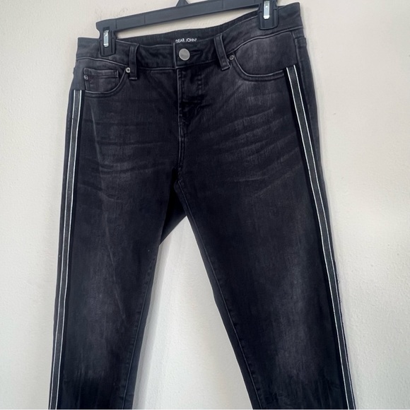 Dear John Light Black Stripe Step Hem Joyrich Jeans - Picture 3 of 10